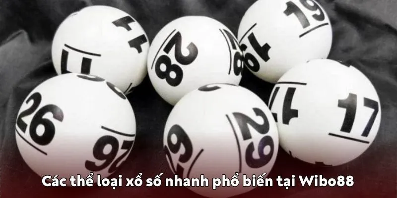 Các thể loại xổ số nhanh phổ biến tại Wibo88