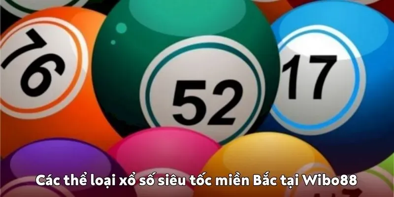 Xổ số siêu tốc miền Bắc Wibo88: Giải trí tốc độ cao Các thể loại xổ số siêu tốc miền Bắc tại Wibo88